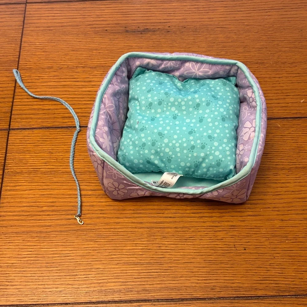American Girl Dog Bed and Leash